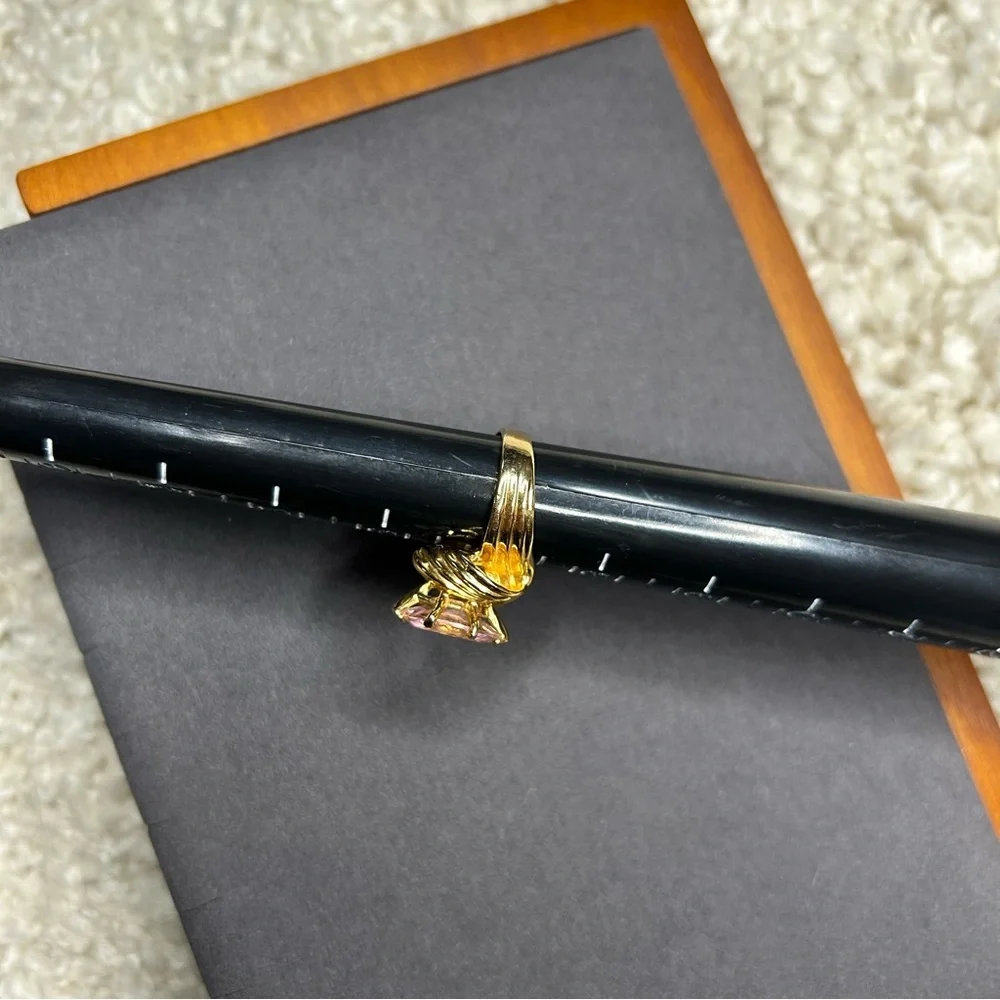 Elegant‎ Gold and Pink Ring
